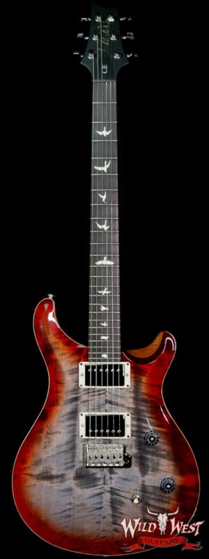 PRS Wild West Guitars Special Run Flame Top Black Neck CE 24 Faded Gray Black Cherry Burst 318382