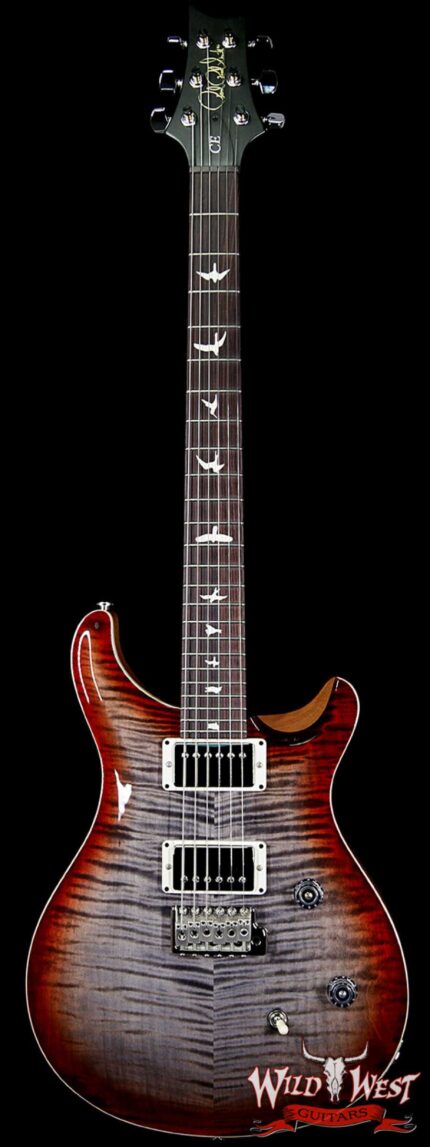 PRS Wild West Guitars Special Run CE 24 Flame Top 57/08 Pickups Faded Grey Black Cherry Burst 243894