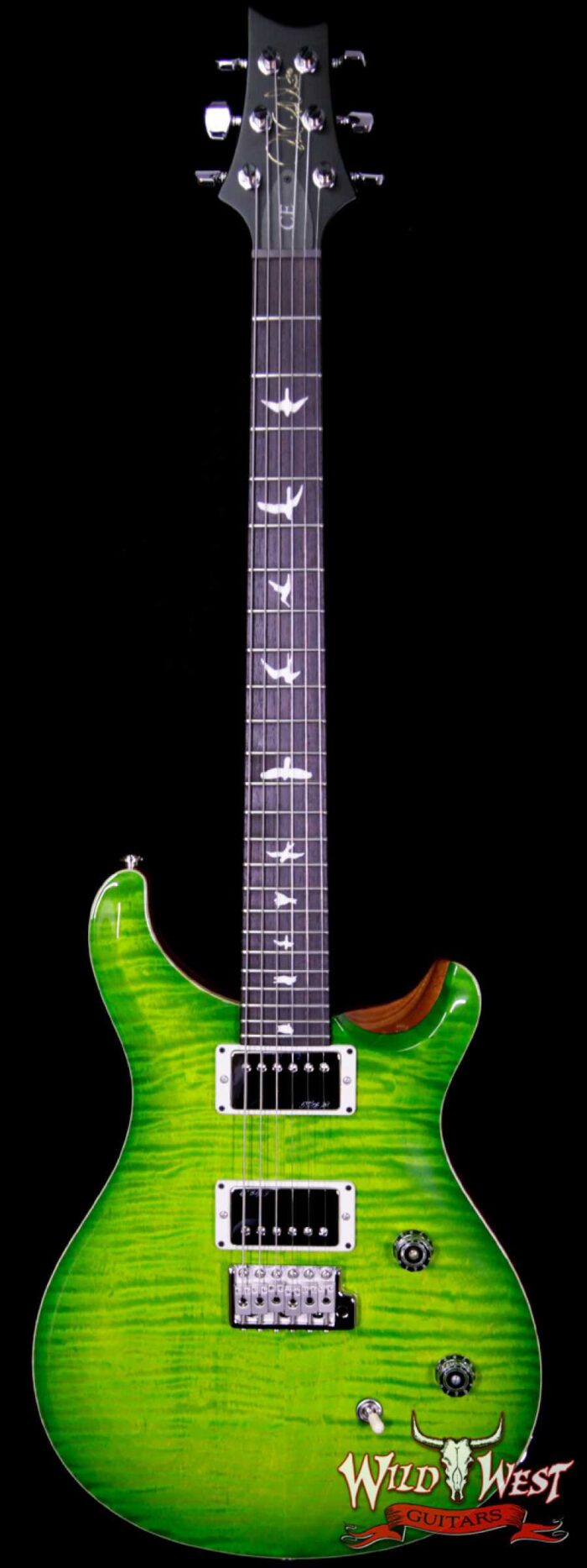 Paul Reed Smith PRS Wild West Guitars Special Run CE 24 Flame Top 57/08 Pickups Eriza Verde 251455 - Image 1
