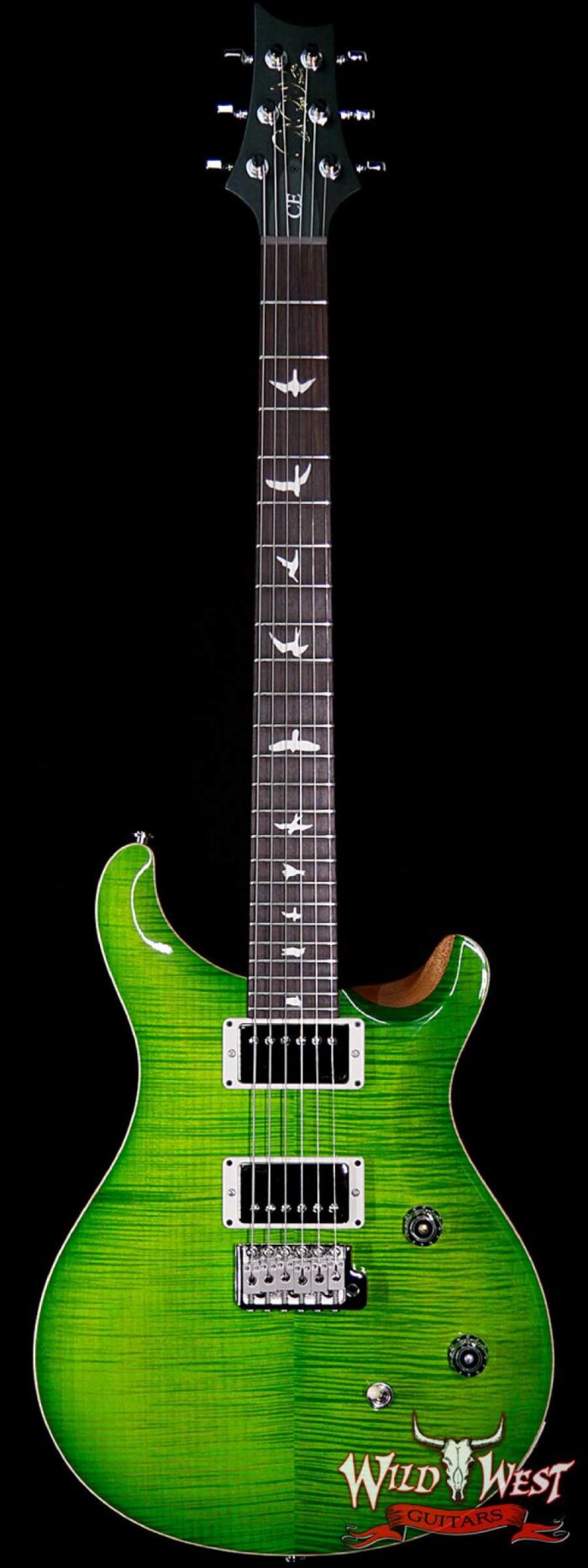 Paul Reed Smith PRS Wild West Guitars Special Run CE 24 Flame Top Painted Neck 57/08 Pickups Eriza Verde 292922 - Image 1