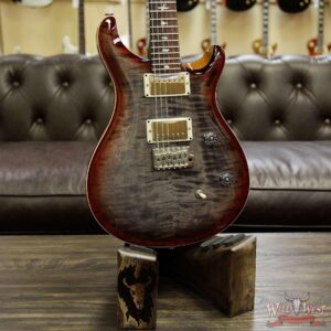 PRS Wild West Guitars Special Run CE 24 Flame Top 57/08 Pickups Faded Grey Black Cherry Burst 246456 - Image 9