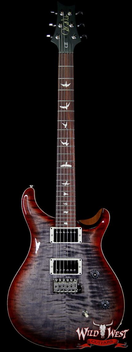 PRS Wild West Guitars Special Run CE 24 Flame Top 57/08 Pickups Faded Grey Black Cherry Burst 246456