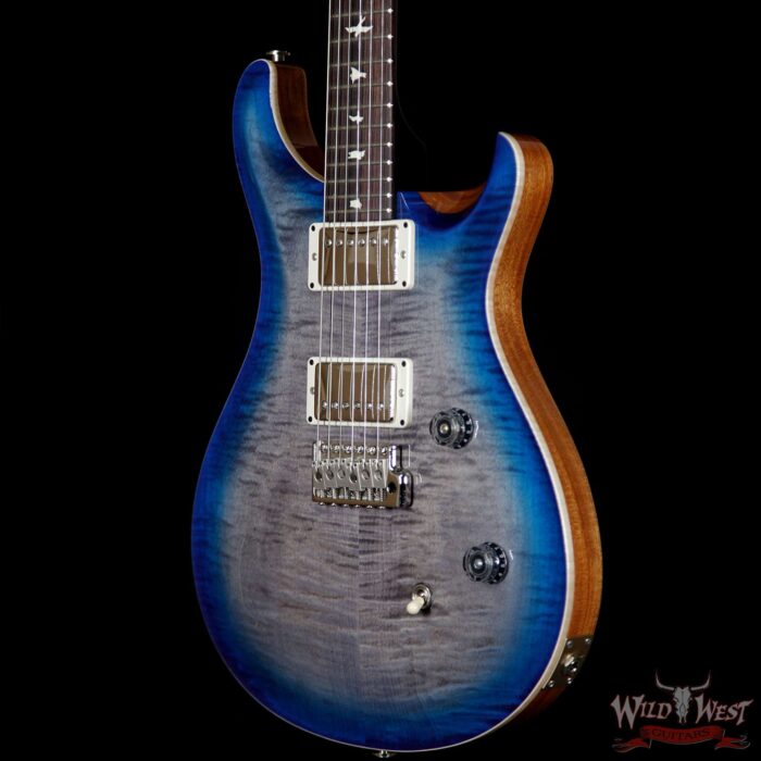PRS Wild West Guitars Special Run CE 24 Flame Top 57/08 Pickups Faded Grey Black Blue Burst 243453 - Image 2