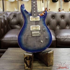 PRS Wild West Guitars Special Run CE 24 Flame Top 57/08 Pickups Faded Grey Black Blue Burst 243453 - Image 9