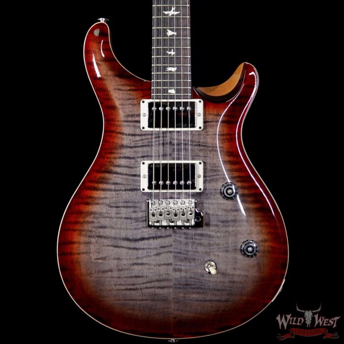 PRS Wild West Guitars Special Run CE 24 Flame Top 57/08 Pickups Faded Grey Black Cherry Burst 240813 - Image 3
