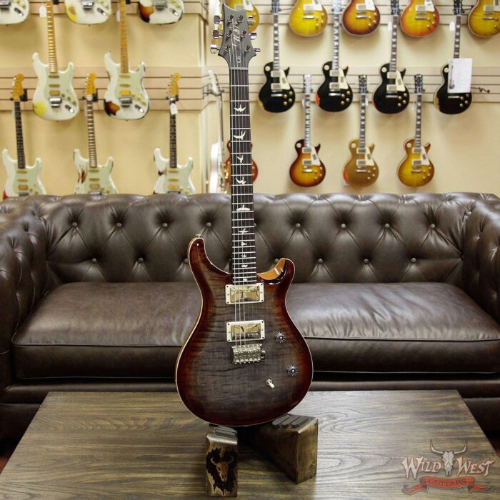 PRS Wild West Guitars Special Run CE 24 Flame Top 57/08 Pickups Faded Grey Black Cherry Burst 240813 - Image 8