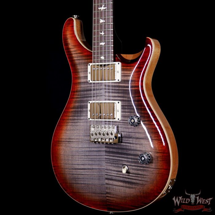 PRS Wild West Guitars Special Run CE 24 Flame Top 57/08 Pickups Faded Grey Black Cherry Burst 243454 - Image 2