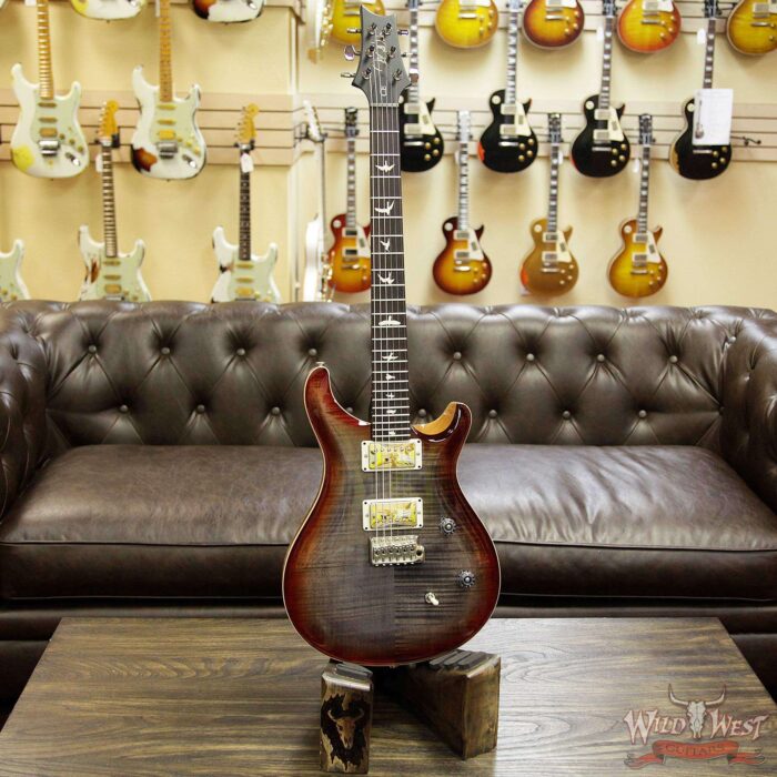 PRS Wild West Guitars Special Run CE 24 Flame Top 57/08 Pickups Faded Grey Black Cherry Burst 243454 - Image 8