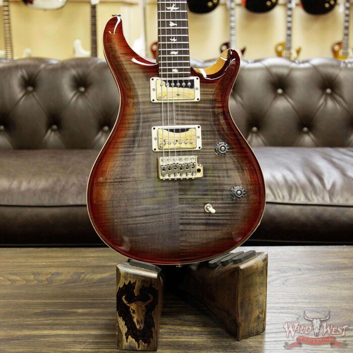PRS Wild West Guitars Special Run CE 24 Flame Top 57/08 Pickups Faded Grey Black Cherry Burst 243454 - Image 9