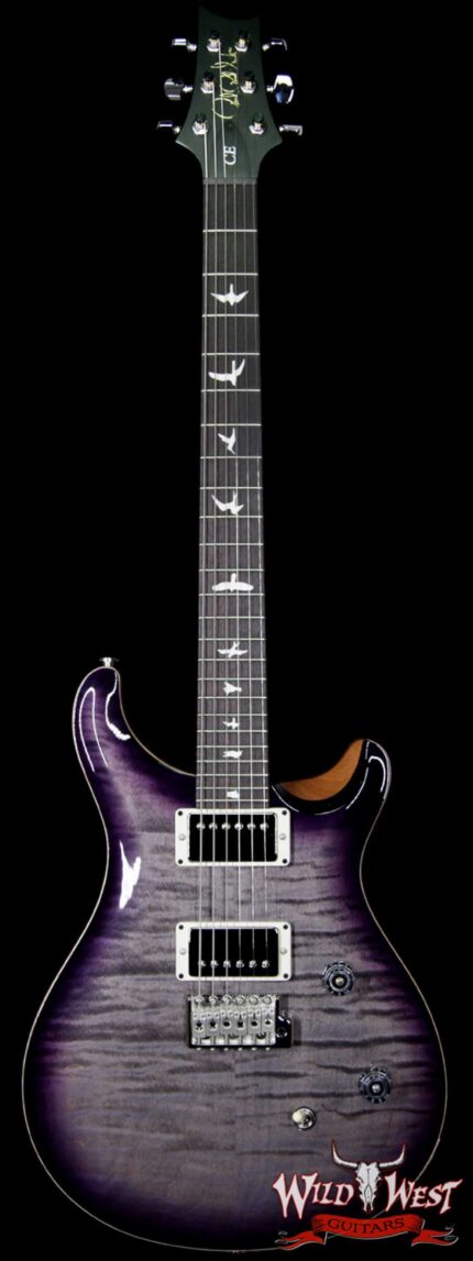 PRS Wild West Guitars Special Run CE 24 Flame Top 57/08 Pickups Faded Grey Black Purple Burst 244778