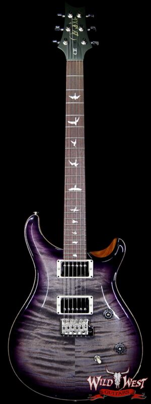 PRS Wild West Guitars Special Run CE 24 Flame Top 57/08 Pickups Faded Grey Black Purple Burst 246453