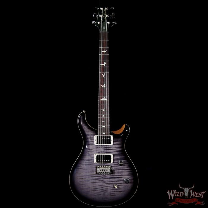 PRS Wild West Guitars Special Run CE 24 Flame Maple Top 57/08 Pickups Faded Gray Black Black Burst 250909 - Image 4