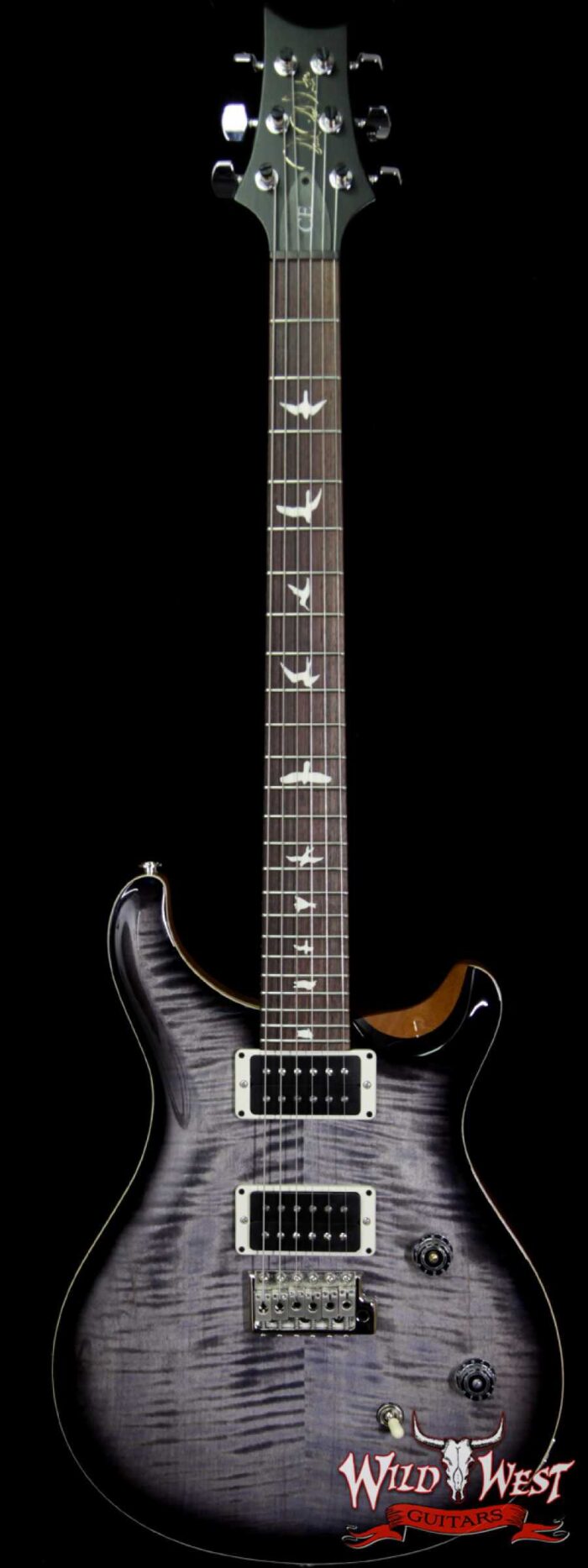 Paul Reed Smith PRS WWG Special Run CE 24 Flame Maple Top 85/15 Pickups Faded Gray Black Black Burst 250897 - Image 1