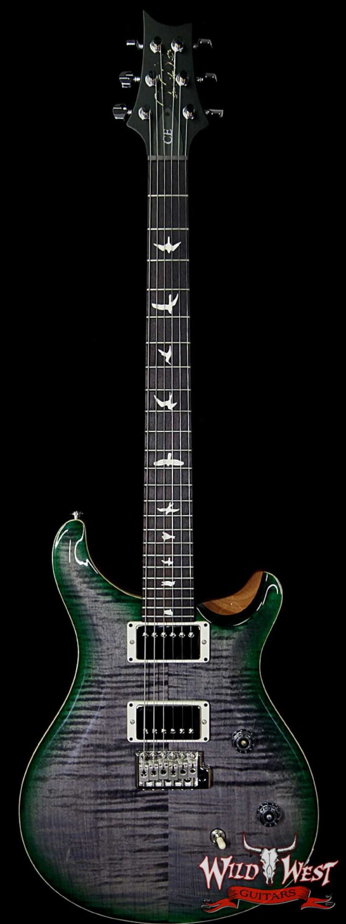 PRS WWG Special Run CE 24 Flame Maple Top 57/08 Pickups Faded Gray Black Green Burst 253202 - Image 1
