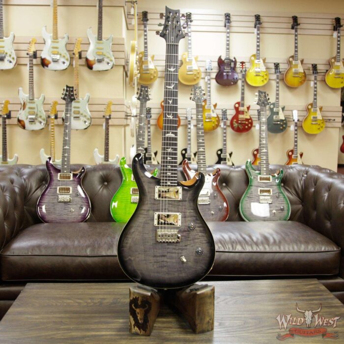 Paul Reed Smith PRS WWG Special Run CE 24 Flame Maple Top 57/08 Pickups Faded Gray Black Black Burst 251471 - Image 8