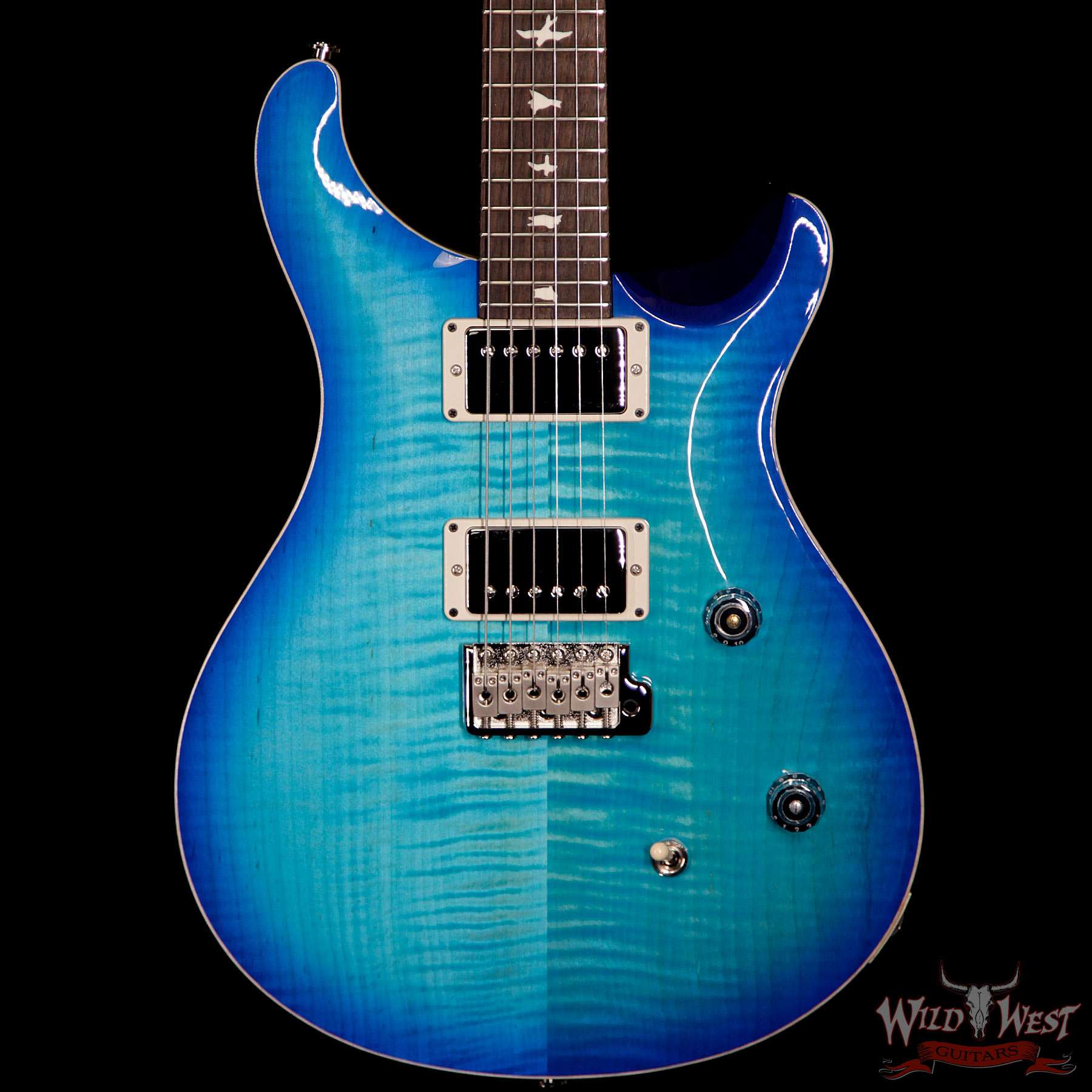 prs-ce24-makenablue-290165-bf__wwg.jpg PRS Wild West Guitars Special Run CE 24 Flame Top Painted Neck 57/08 Pickups Makena Blue 290165 - Image 2