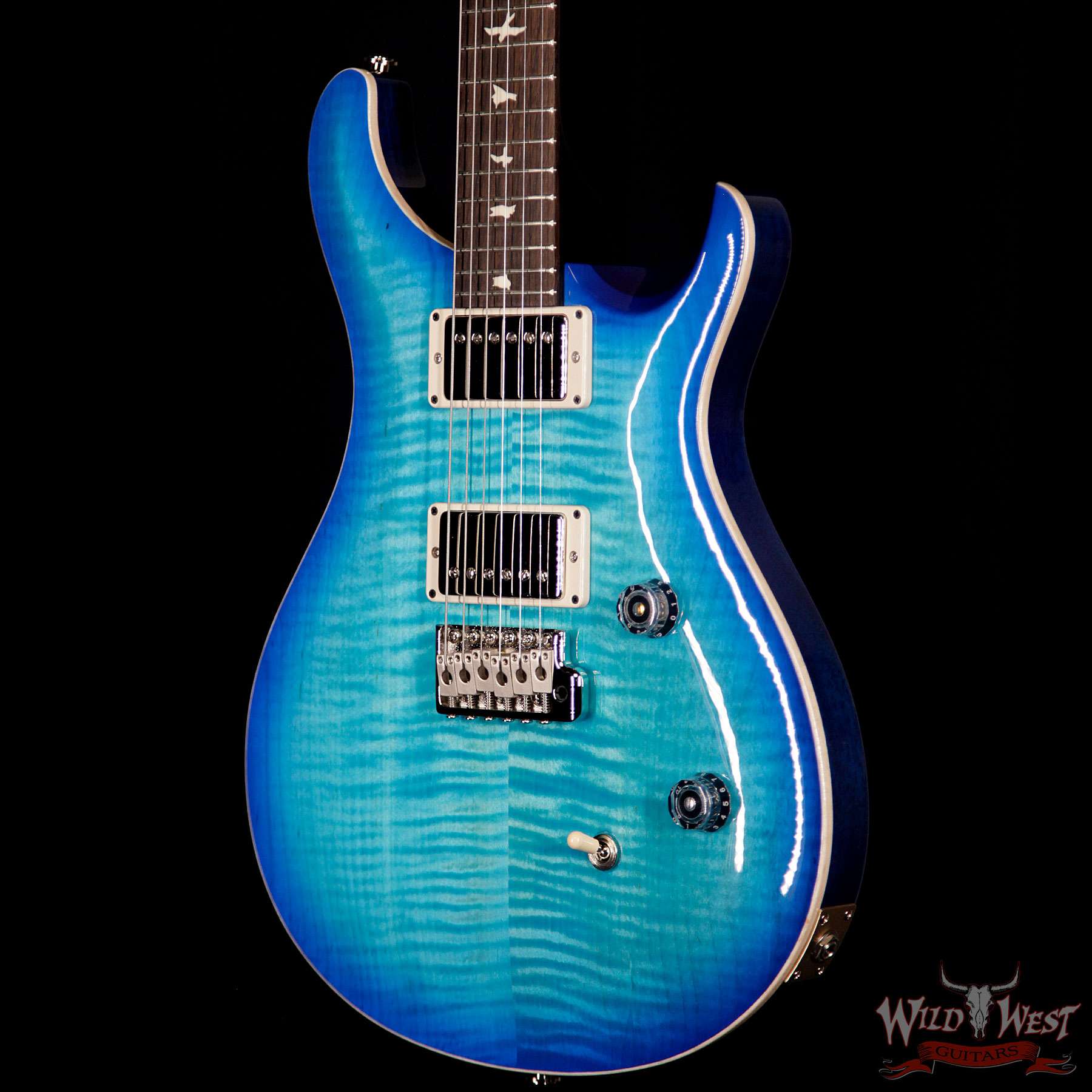 prs-ce24-makenablue-290165-br__wwg.jpg PRS Wild West Guitars Special Run CE 24 Flame Top Painted Neck 57/08 Pickups Makena Blue 290165 - Image 3