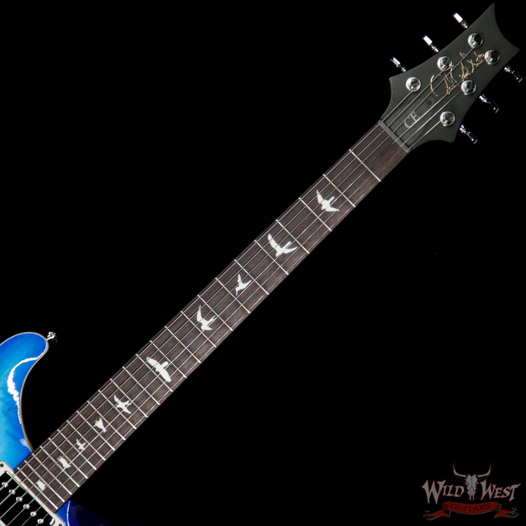 prs-ce24-makenablue-290165-nf__wwg.jpg PRS Wild West Guitars Special Run CE 24 Flame Top Painted Neck 57/08 Pickups Makena Blue 290165 - Image 5
