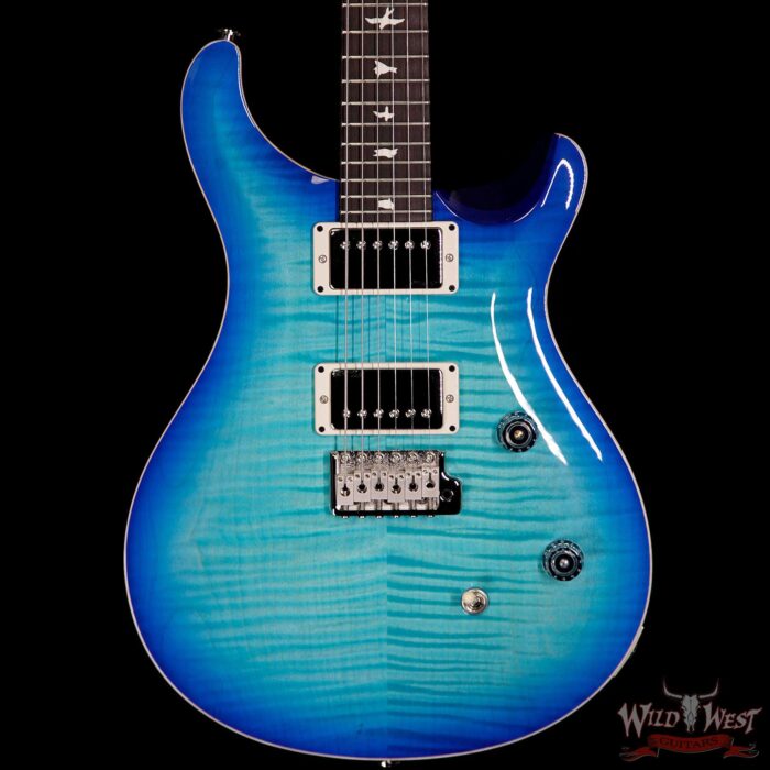 PRS Wild West Guitars Special Run CE 24 Flame Top Painted Neck 57/08 Pickups Makena Blue 286740 - Image 2