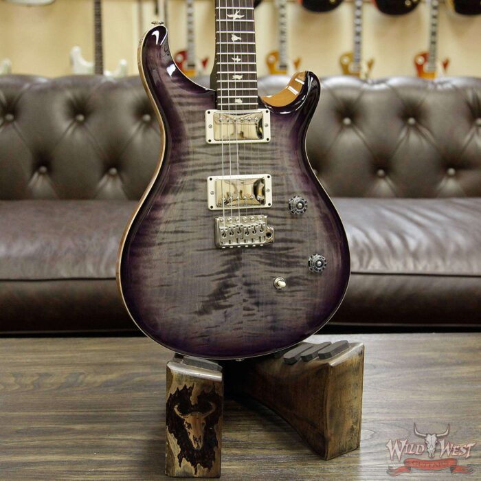 PRS Wild West Guitars Special Run CE 24 Flame Top 57/08 Pickups Faded Grey Black Purple Burst 244030 - Image 9