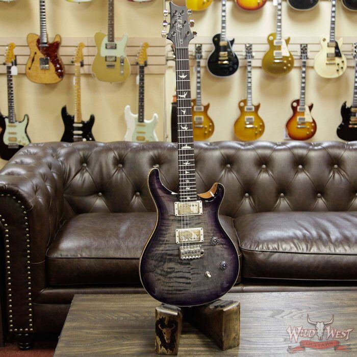 PRS Wild West Guitars Special Run CE 24 Flame Top Painted Neck 57/08 Pickups Faded Gray Black Purple Burst 292566 - Image 5