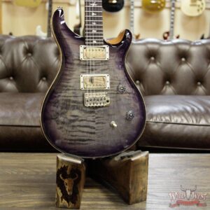 PRS Wild West Guitars Special Run CE 24 Flame Top Painted Neck 57/08 Pickups Faded Gray Black Purple Burst 292566 - Image 7