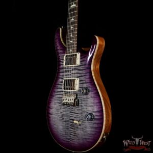 PRS Wild West Guitars Special Run Flame Top Black Neck CE 24 Faded Gray Black Purple Burst 318524 - Image 2