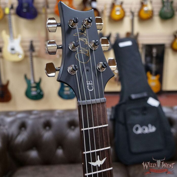 PRS Wild West Guitars Special Run Flame Top Black Neck CE 24 Faded Gray Black Purple Burst 318524 - Image 10