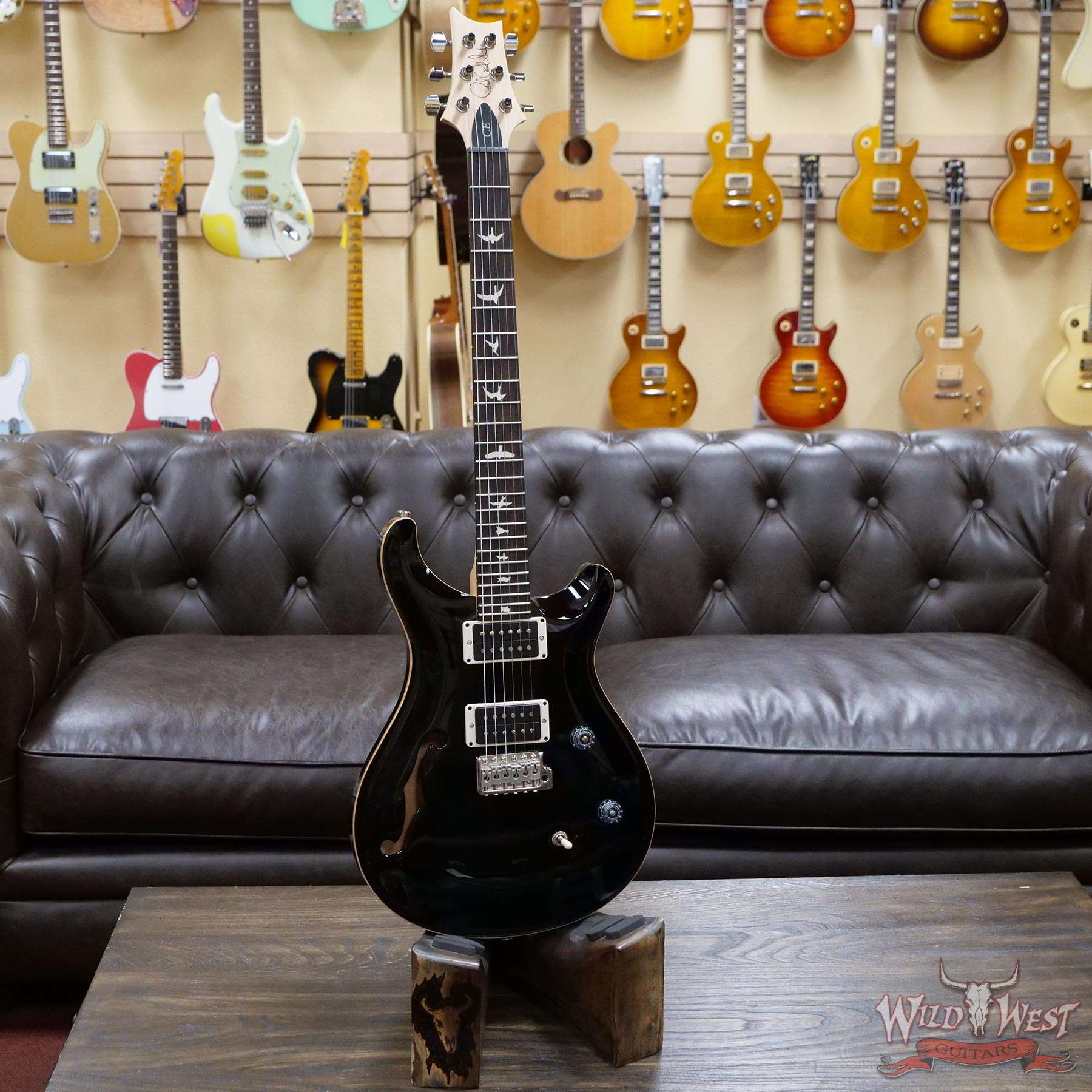 prs-ce24sh-302957-d1__wwg.jpg Paul Reed Smith PRS CE 24 Semi-Hollow Rosewood Fingerboard Solid Black - Image 5
