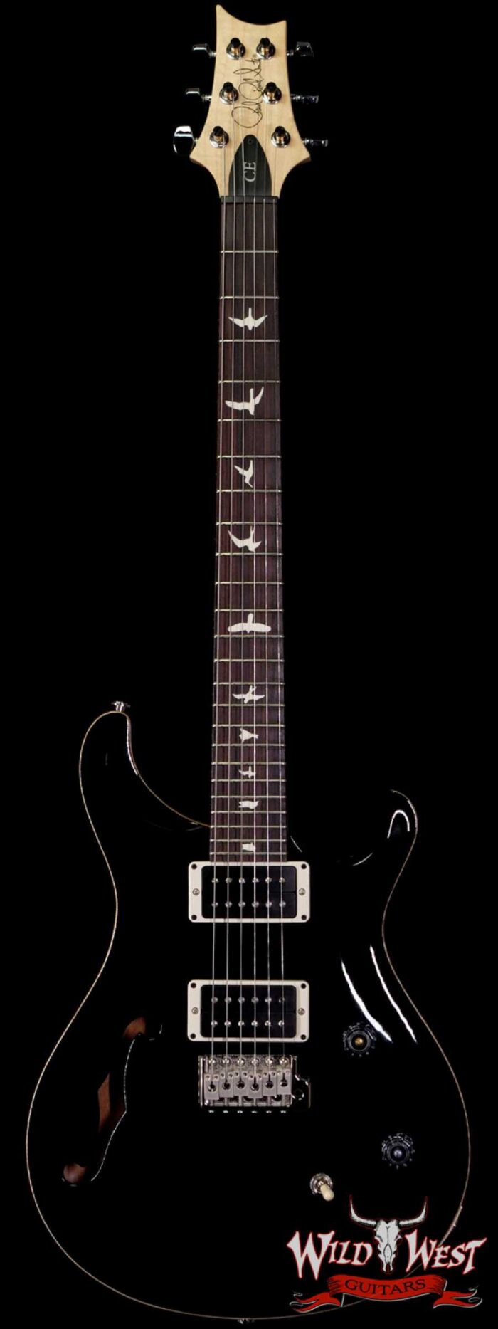 Paul Reed Smith PRS CE 24 Semi-Hollow Rosewood Fingerboard Solid Black - Image 1