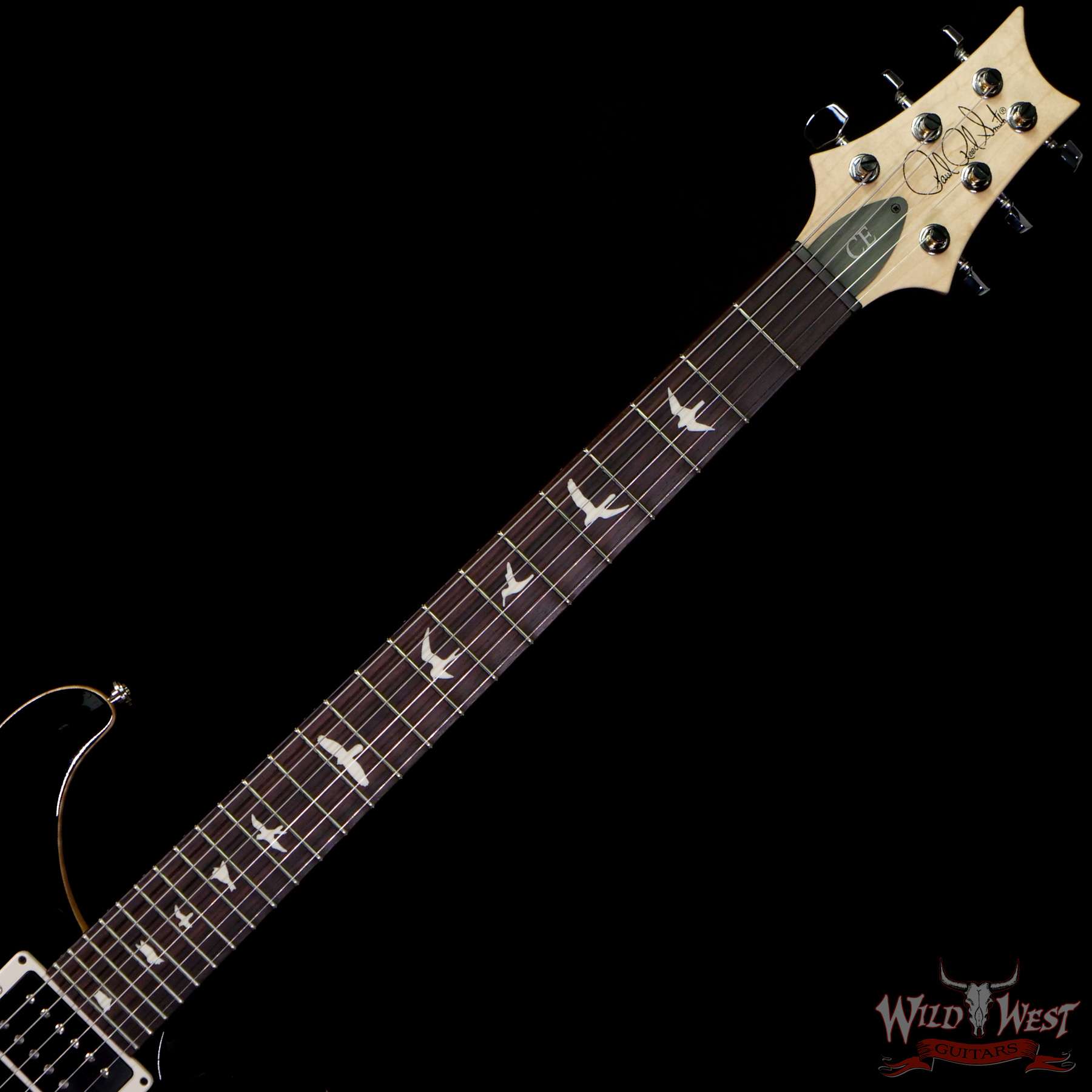 prs-ce24sh-302957-nf__wwg-1.jpg Paul Reed Smith PRS CE 24 Semi-Hollow Rosewood Fingerboard Solid Black - Image 4