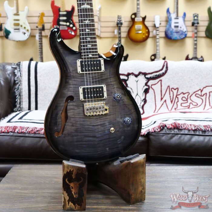 Paul Reed Smith PRS CE 24 Semi-Hollow Rosewood Fingerboard Charcoal Smokewrap Burst - Image 6