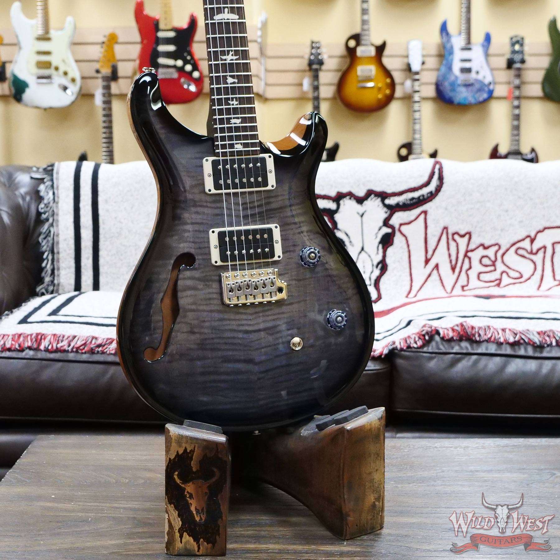 prs-ce24sh-340054-d3__wwg.jpg Paul Reed Smith PRS CE 24 Semi-Hollow Rosewood Fingerboard Charcoal Smokewrap Burst - Image 6