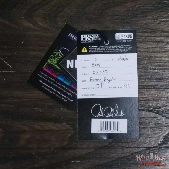 Paul Reed Smith PRS Core Series 509 HSH Rosewood Fingerboard Charcoal Cherry Burst 7.80 LBS - Image 12