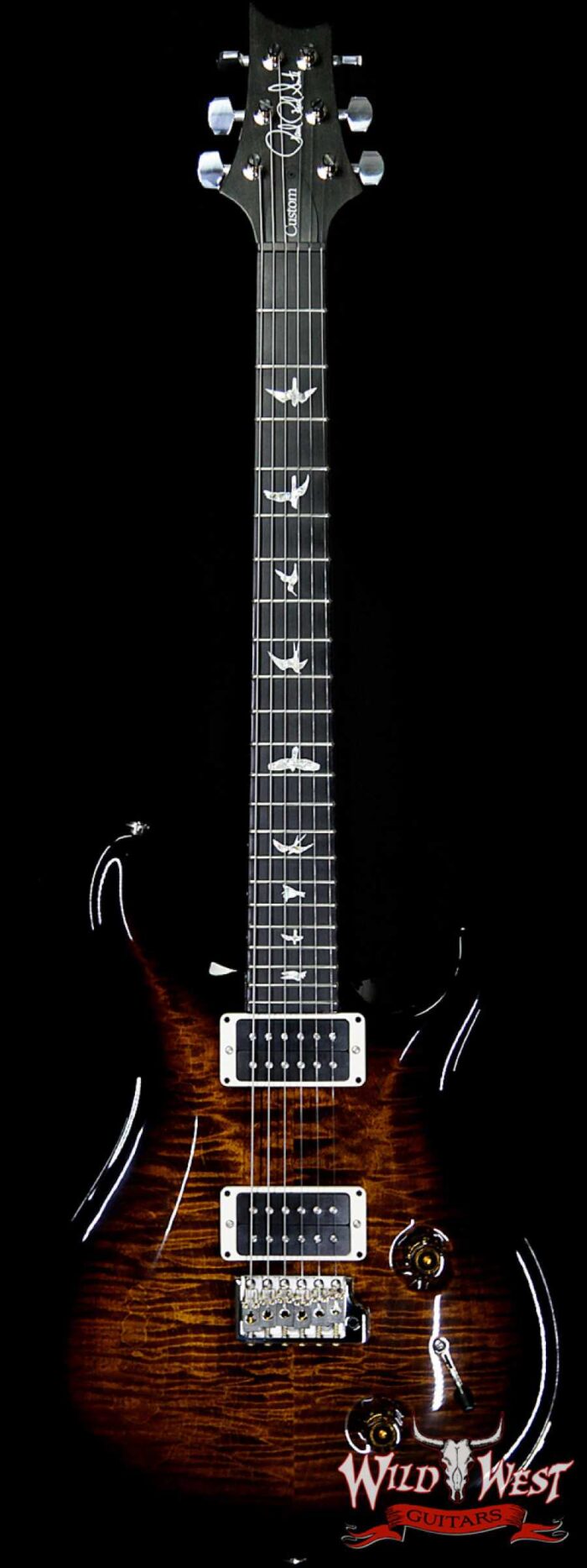 Paul Reed Smith PRS Core Model Flame Maple Top Custom 22 Ebony Fingerboard Black Gold Burst - Image 1