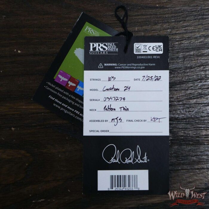 Paul Reed Smith PRS Core Series Custom 24 Rosewood Fingerboard Purple Iris Wrapburst - Image 11