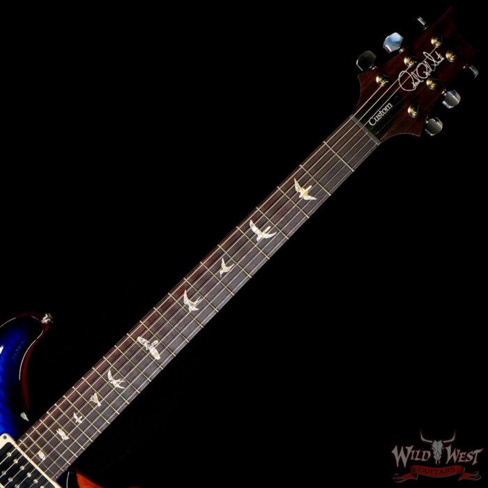 Paul Reed Smith PRS Core Series Custom 24 Rosewood Fingerboard Sapphire Smoke Burst Natural back - Image 4