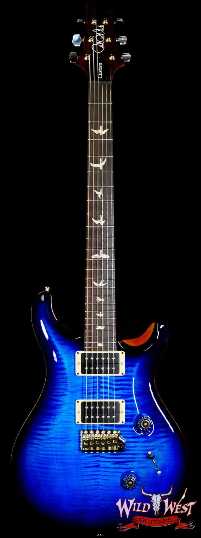 Paul Reed Smith PRS Core Series Custom 24 Rosewood Fingerboard Sapphire Smoke Burst Natural back - Image 1