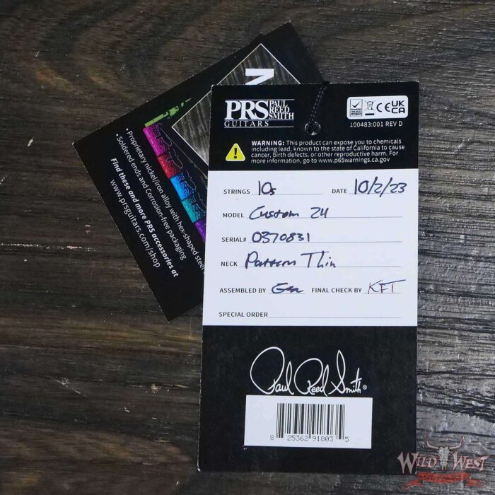 Paul Reed Smith PRS Core Series Custom 24 Rosewood Fingerboard Orange Tiger 7.65 LBS - Image 12