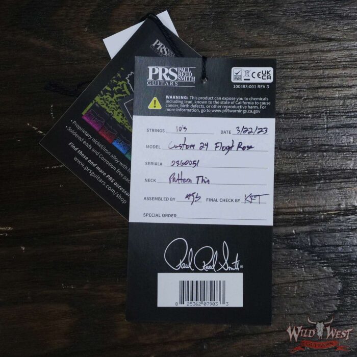 Paul Reed Smith PRS Core Series Custom 24 Floyd Rose Ebony Fingerboard Eriza Verde - Image 12