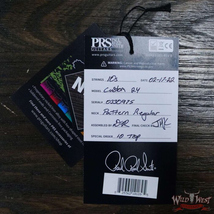 Paul Reed Smith PRS Core 10 Top Custom 24 Ebony Fingerboard Emerald Fade Wrap - Image 11