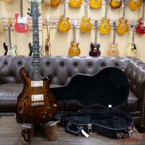 PRS Core Flame 10 Top Hollowbody II Piezo HB2 Rosewood Fingerboard Black Gold Burst - Image 5