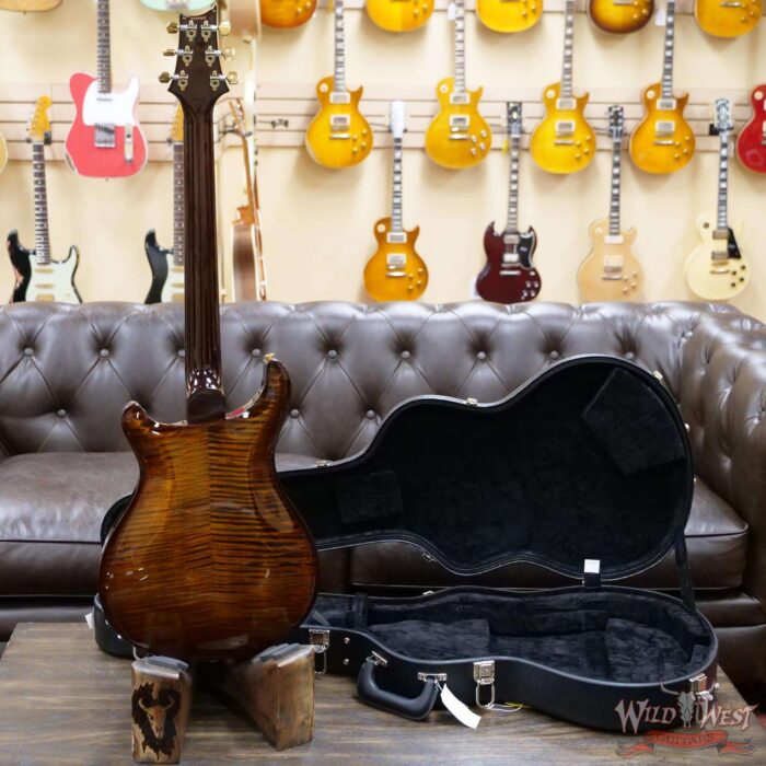 PRS Core Flame 10 Top Hollowbody II Piezo HB2 Rosewood Fingerboard Black Gold Burst - Image 8