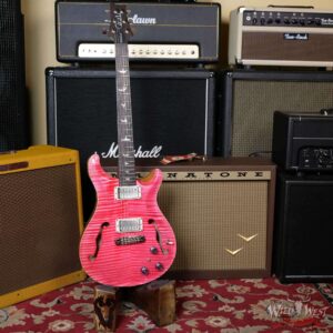 Paul Reed Smith PRS Core Flame Top Hollowbody II Piezo HB2 Rosewood Fingerboard Bonnie Pink - Image 6