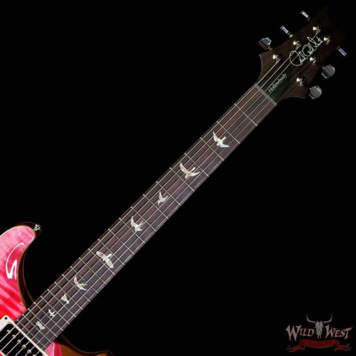 Paul Reed Smith PRS Core Flame Top Hollowbody II Piezo HB2 Rosewood Fingerboard Bonnie Pink - Image 4