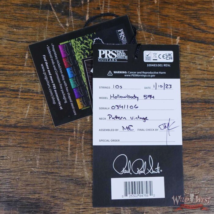 Paul Reed Smith PRS Core McCarty 594 Hollowbody II Charcoal Cherry Burst - Image 12