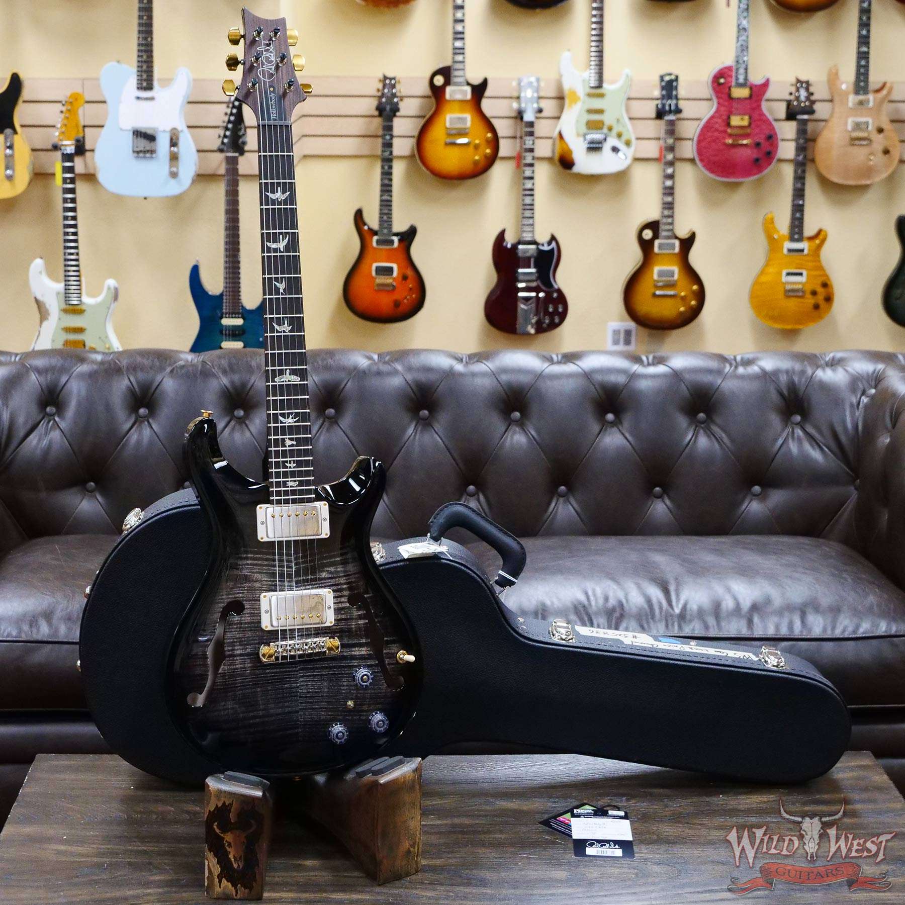 prs-core-hbiip-325836-d1__wwg.jpg Paul Reed Smith PRS Core 10 Top Hollowbody II Piezo HB2 Charcoal Smokeburst - Image 5