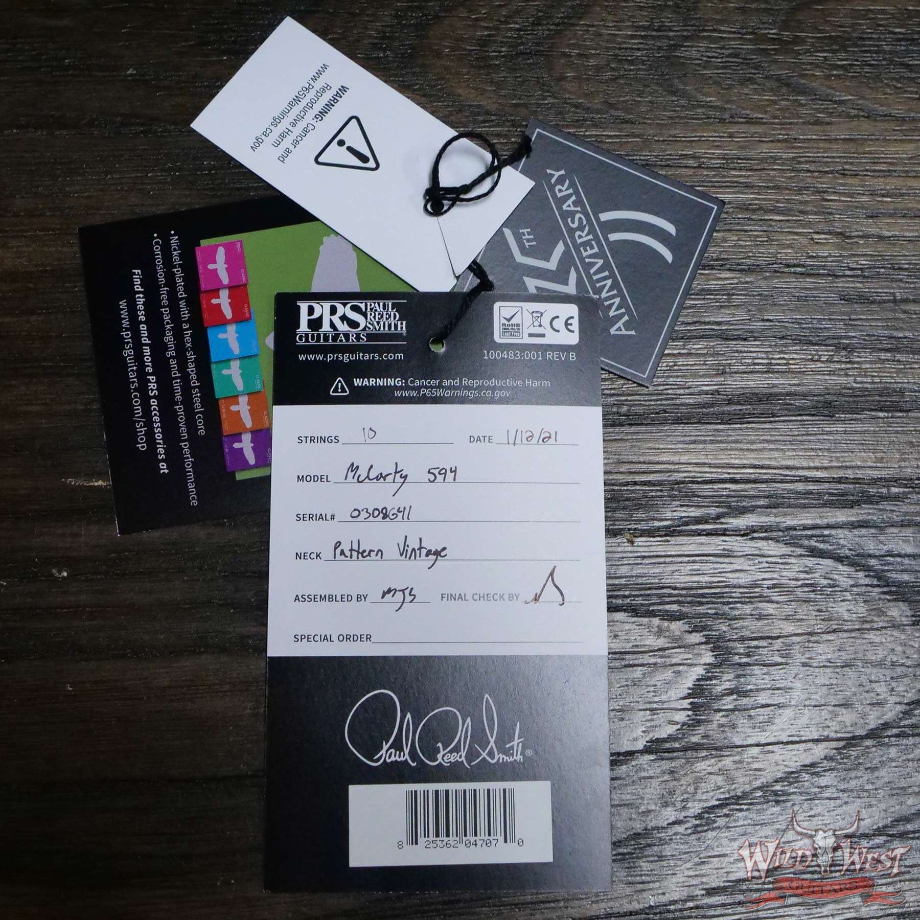 prs-core-mc594-mcsb-308641-coa__wwg.jpg Paul Reed Smith PRS Core McCarty 594 Flame Maple Top Rosewood Fingerboard McCarty Sunburst - Image 11