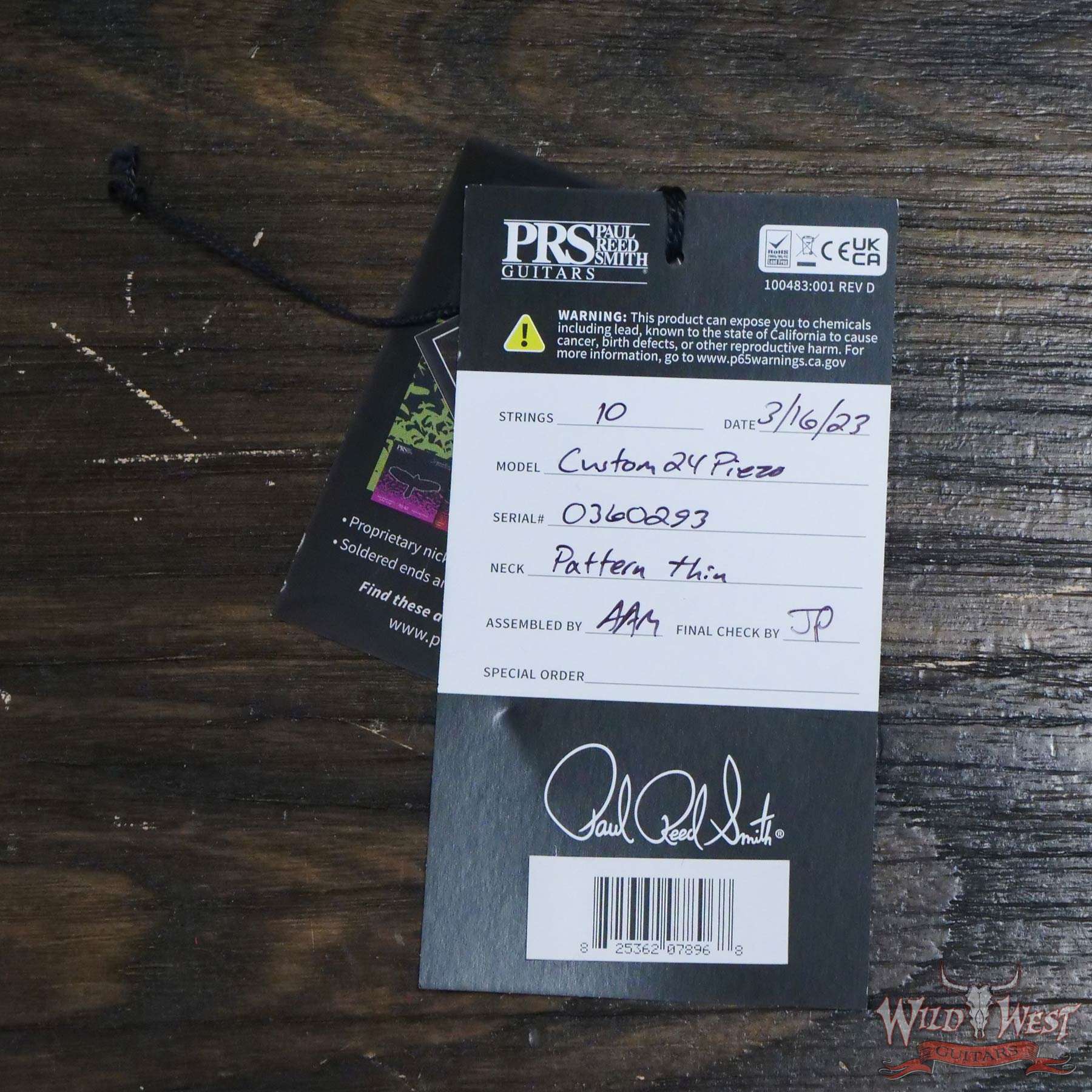 prs-core-p24-360293-d7__wwg.jpg Paul Reed Smith PRS Core Series Custom 24 Piezo Rosewood Fingerboard Purple Iris Natural Back - Image 12