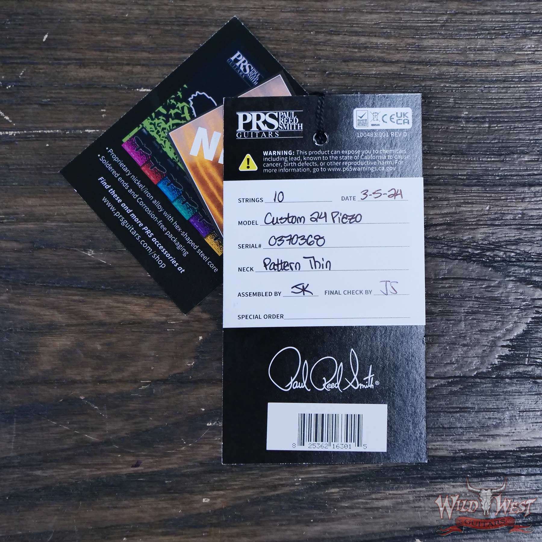 prs-core-p24-370368-d9__wwg.jpg Paul Reed Smith PRS Core Series Custom 24 Piezo Rosewood Fingerboard Yellow Tiger with Natural Back 8.00 LBS - Image 12